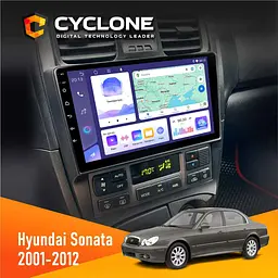 Штатна магнітола Hyundai Sonata (EF) 2001-2012 Cyclone C9-011 4x64, DSP Cyclone (НФ-00007022)