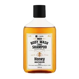 Гель для душу 3в1 Медовий Віскі Body Wash and Hair and Beard Shampoo Whisky Honey HiSkin 330 мл