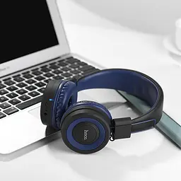 Стереогарнітура Bluetooth Hoco W16 Blue - мініатюра 4