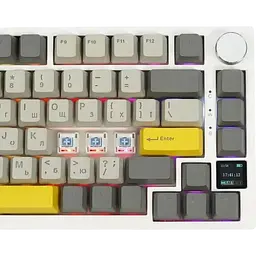Клавіатура бездротова Epomaker AK820 Pro Flying Fish Switch UA RGB White (AK820-PRO-W-FF) - мініатюра 2