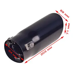 Насадка на глушник Vitol 127x70x76 мм Чорний Мат (НГ-0106-BK) - мініатюра 2