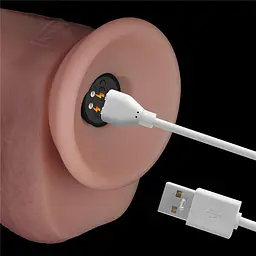 Реалістичний вібратор Vibrating Sliding Skin Pro II тілесний 20см - мініатюра 8