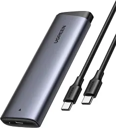 Зовнішній SSD курпус Ugreen CM767 M.2 NVMe USB 3.2 Gen2 10 Гбіт/с алюмінієвий сірий (35267)