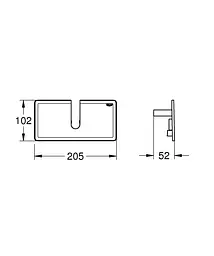 Поличка на термостат Grohe Euphoria System 26362LN1, Білий - мініатюра 2
