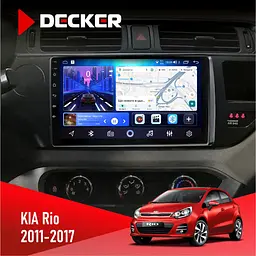 Штатна магнітола KIA Rio 2015-2017 Decker D9-006 4x64, 4G Decker (НФ-00005160)