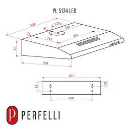 Витяжка плоска PERFELLI PL 5124 BL LED - мініатюра 11