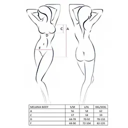 Боді Passion MELANIA BODY S/M, black - мініатюра 5
