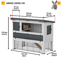 Клітка Ferplast Grand Lodge 140 для кроликів - мініатюра 9