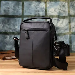 Ділова чоловіча сумка з натуральної шкіри Vintage 23036 чорна - мініатюра 10
