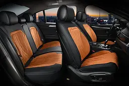 Накидки для Сидінь Алькантара "Elegant" NAPOLI Коричневий Темний Повний Кт. (700 115)