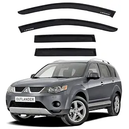 Дефлектори вікон вітровики для Mitsubishi Outlander XL 2007-2012 Скотч 3M Voron Glass