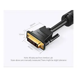 Кабель мультимедійний DVI to DVI 24+1pin 1.5m 2K 60Hz Dual Linik Vention (EAABG) - мініатюра 2