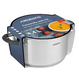 Каструля Ardesto зі скляною кришкою Gemini Salerno 4.4л нержавіюча сталь силікон kuh0014695 - мініатюра 3