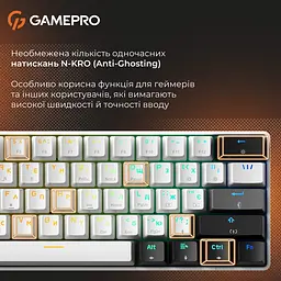Клавіатура GamePro Genesis Infinity MK130BW White [140414] - мініатюра 8