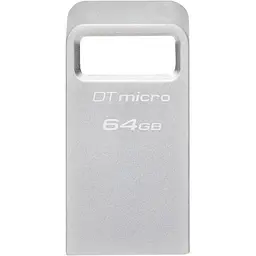 USB флеш-накопичувач Kingston DataTraveler Micro 64GB USB-A 3.2 Gen 1 Metal (DTMC3G2/64GB) [92135] - мініатюра 2