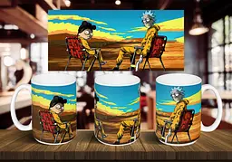 Чашка "Rick and Mortie Breaking bad" 425 мл Зелена