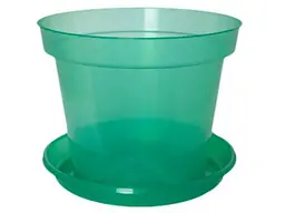 Горщик для квітів Еталон-С 3 л Орхідея, 190 мм з піддоном, зелений блиск