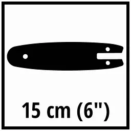 Шина для ланцюгової пили Einhell 15см, 1.0мм (4500163) - мініатюра 2