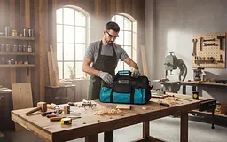 Konner & Sohnen Набір із трьох акумуляторних інструментів KS RHAGD 20V SET 3 20В дриль, шліфувальна машина кутова, перфоратор, швидкий ЗП 4.5А акб 2х4А·рік сумка 7.5кг - мініатюра 2