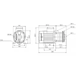 Поверхневий насос Grundfos CM 3-2 A-R-A-E-AQQE C-A-A-N (96807022) - мініатюра 2