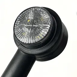 Габаритні вогні LED для вантажівок Ріжки 12/24V / косий 19 см / 10 діодів / Червоно-Білий 2 шт. (К 533) - мініатюра 3