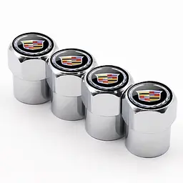Ковпак вентиля колеса Cadillac 4 шт Тюнінг Сірі - мініатюра 3
