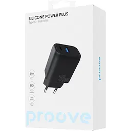Мережевий зарядний пристрій Proove Silicone Power Plus 30W Type-C + USB Black [WCSP3011001] [130279] - мініатюра 5