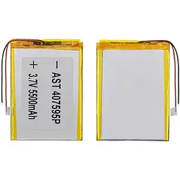 Акумулятор 407595P універсальний з контролером, 3,2 х 71 х 95 мм (3000 mAh)/ для смартфона, планшета