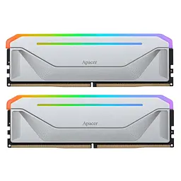 Модуль пам'ятi DDR5 2x16GB/5200 Apacer NOX RGB Silver (AH5U32G52C522NWAA-2)