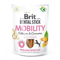 Ласощі для собак Brit Dental Stick Mobility для рухливості суглобів, колаген і куркума, 7 шт, 251 г (112103)