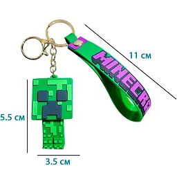 Брелок Watchbands Крипер з Майнкрафт Creeper Minecraft великий (KCHN-MNCRFT/04) - мініатюра 2