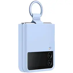 Оригінальний силіконовий чохол із кільцем Samsung для Galaxy Z Flip4 Silicone Cover with Ring Arctic Blue EF-PF721TLEGUA - мініатюра 7