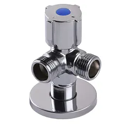 Кран кульовий кутовий подвійний Selba 1/2″х 1/2″х1/2″ Double (SL1588)