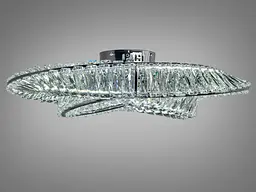 Люстра світлодіодна Diasha 562/600+400CH 105W, хром, кришталева, сучасний стиль для коридору, спальні, кухні, кафе - мініатюра 2