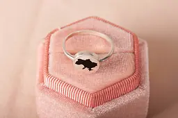 Каблучка з родієвого срібла з картою України 22 SK-0009 - мініатюра 6