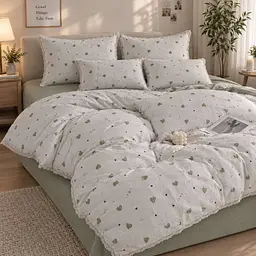 Постільна білизна полуторна з демісезонною ковдрою з мусліну Colorful Home Print 12 22115 150х210 см