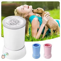 Автоматична лапомийка для собак PET FOOT WASH · Портативний електричний стакан для миття лап тварин · USB зарядка - мініатюра 4