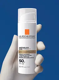 Антивіковий сонцезахисний засіб для чутливої шкіри обличчя La Roche-Posay Anthelios Age Correct проти зморшок та пігментації SPF 50 50 мл (MB359000) - мініатюра 5