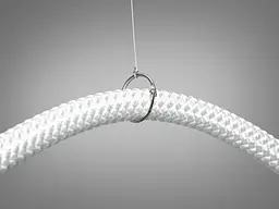 Стельова люстра LED Diasha 9610-1500BK Мотузка, 17W, 935 лм, чорний, для низьких стель, сучасний стиль для коридору, вітальні, - мініатюра 4