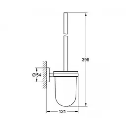 Туалетний йоржик Grohe Essentials 40374AL1, Графит - мініатюра 2