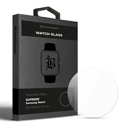 Захисне скло 3D для Samsung Watch FE/7/6/5/4 40 мм, Supreme Black Icon, прозоре, на весь екран, глянцеве, олеофобне покриття, простий монтаж, не залишає слідів, ArmorStandart (ARM84743)