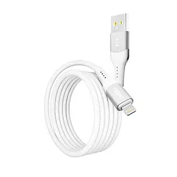 Кабель для заряджання та обміну даними Yoki YK-SO15 SOLID Series USB/Lightning 12W 2.4A/5V 1.2 м Білий - мініатюра 5