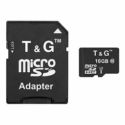 Карта пам'яті TG (UHS-3) microSDHC Class 10 - 16GB (з адаптером) Чорний