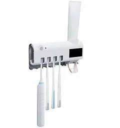 Диспенсер для зубної пасти Toothbrush Sterilizer з УФ-стерилізатором і тримачем на 5 щіток, настінний, автоматичний - мініатюра 3