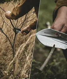Лопата багатофункціональна Naturehike NH20GJ001, паракорд/нержавіюча сталь - мініатюра 4