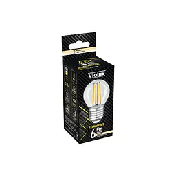 Лампа LED FILAMENT G45 6W E27 3000K VIOLUX ( 832053 ) - мініатюра 2