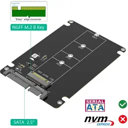 Конвертор Dynamode 2.5'' SATA to M.2 (NGFF) SSD 22*30mm, 22*42mm, 22*60mm, 22*80mm (S103-1N-P) - мініатюра 9