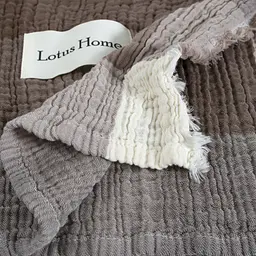 Покривало Lotus Home - Lucca muslin коричневий 200x240 - мініатюра 4
