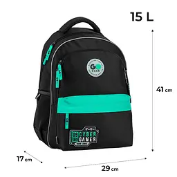 Рюкзак GoPack Education 182M New Level Чорний (GO26-182M-8) - мініатюра 2