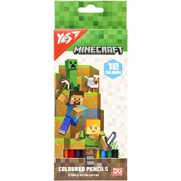 Олівці кольорові Yes Minecraf 12 кольорів (290760) - мініатюра 2